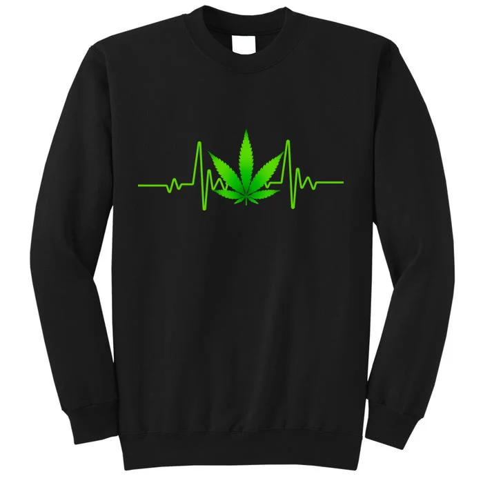 Heartbeat Weed Pulse Tall Sweatshirt