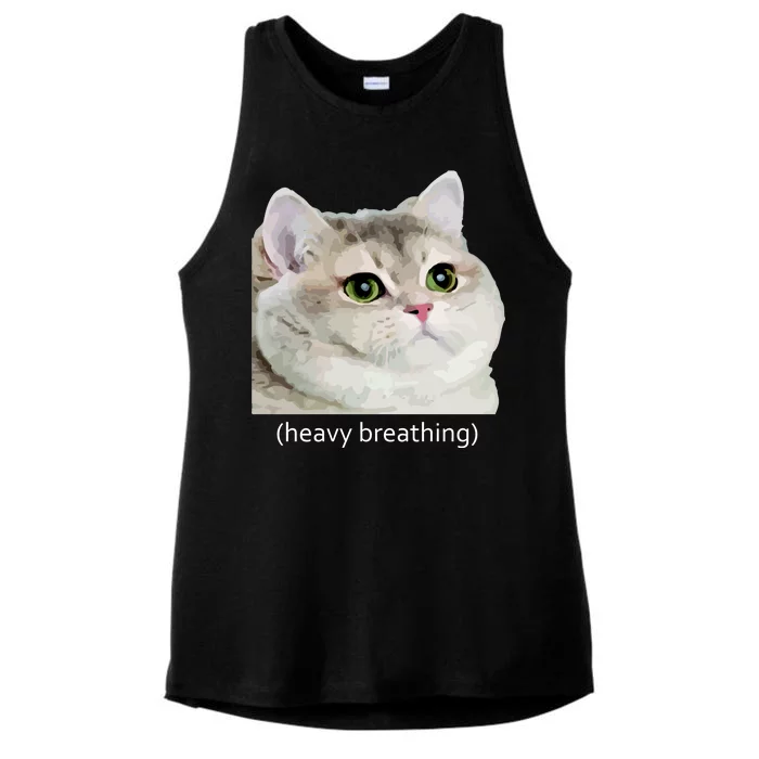 Heavy Breathing Cat Ladies Tri-Blend Wicking Tank