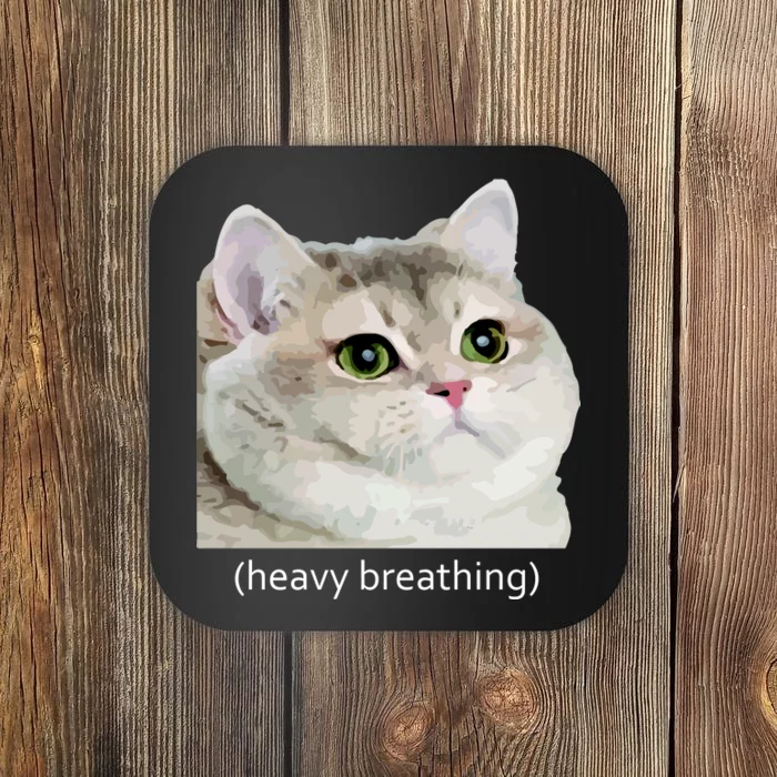 Heavy Breathing Cat Coaster