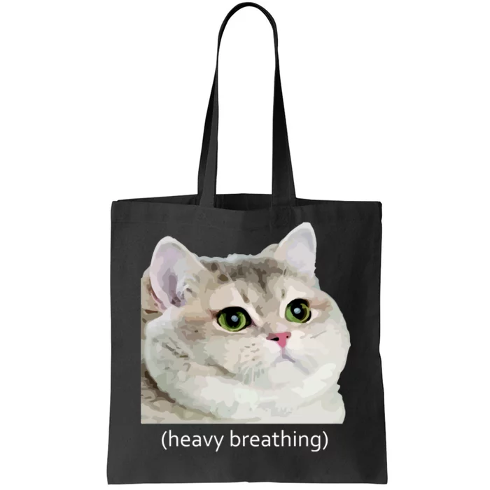 Heavy Breathing Cat Tote Bag