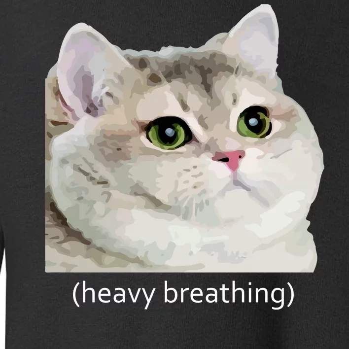 Heavy Breathing Cat Toddler Sweatshirt