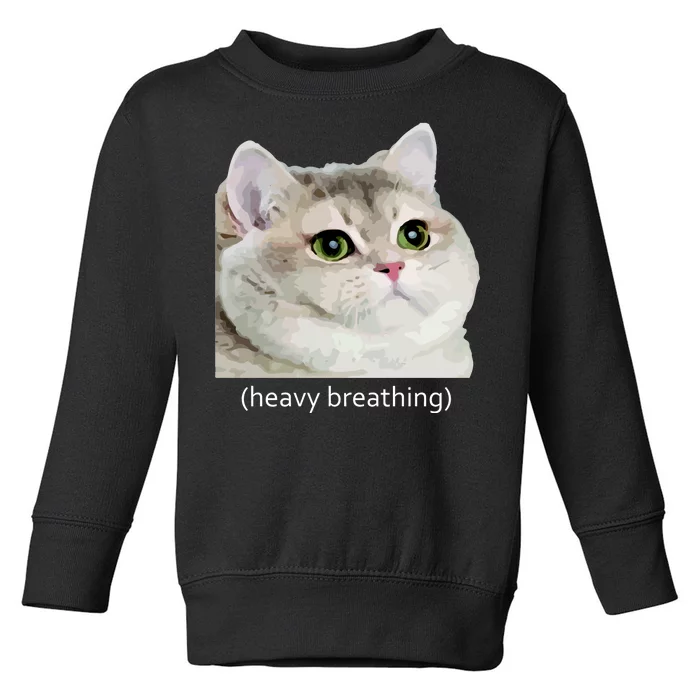 Heavy Breathing Cat Toddler Sweatshirt