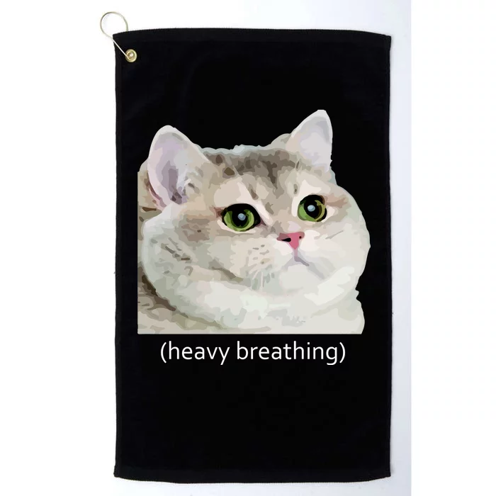 Heavy Breathing Cat Platinum Collection Golf Towel