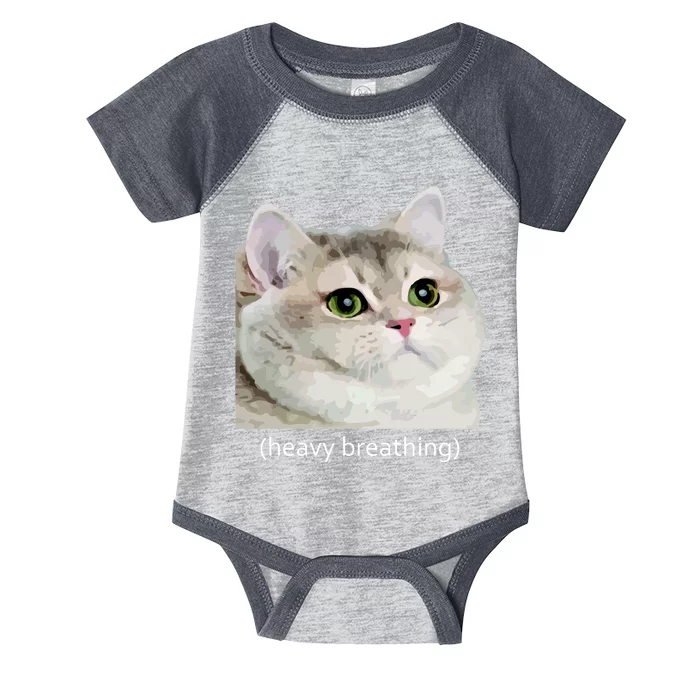 Heavy Breathing Cat Infant Baby Jersey Bodysuit