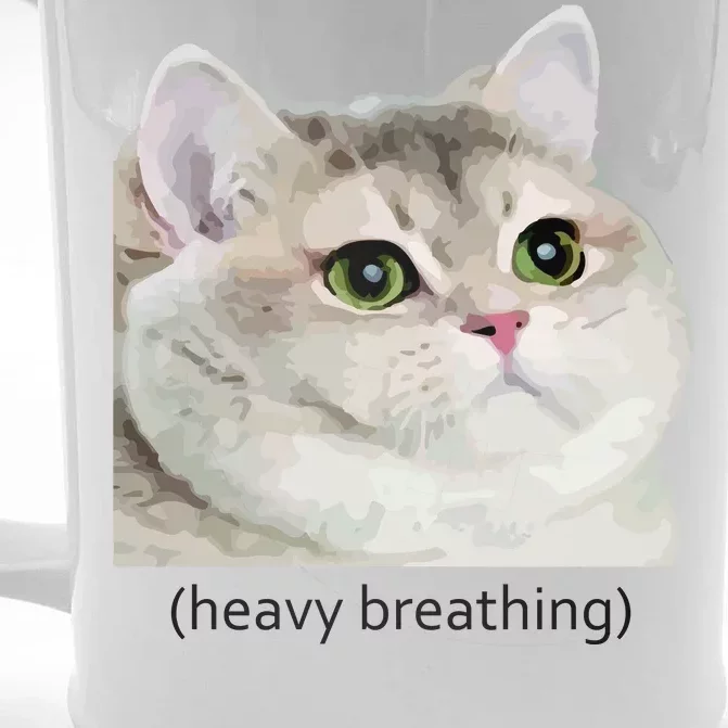 Heavy Breathing Cat Front & Back Beer Stein