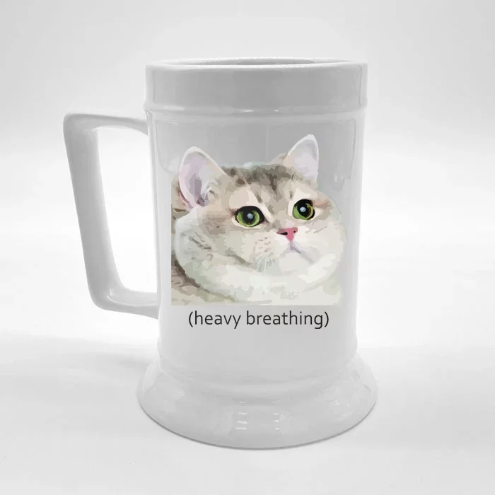 Heavy Breathing Cat Front & Back Beer Stein