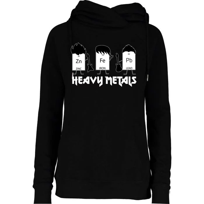 Heavy Metals Periodic Table Of Elements Womens Funnel Neck Pullover Hood