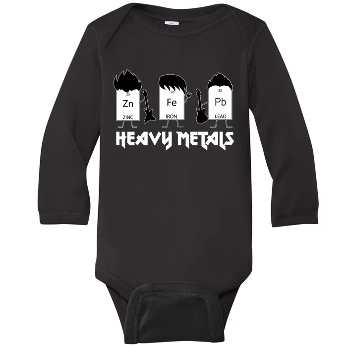 Heavy Metals Periodic Table Of Elements Baby Long Sleeve Bodysuit