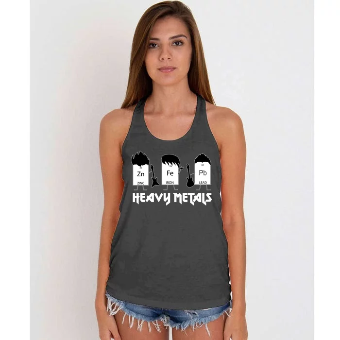 Heavy Metals Periodic Table Of Elements Women's Knotted Racerback Tank