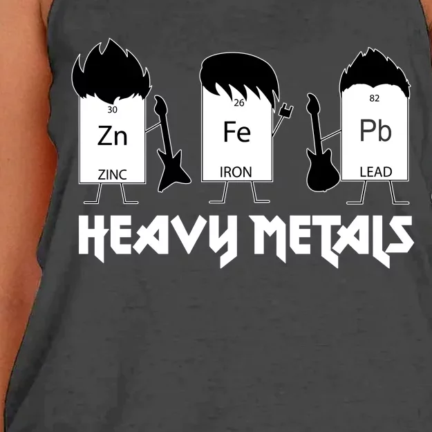 Heavy Metals Periodic Table Of Elements Women's Knotted Racerback Tank