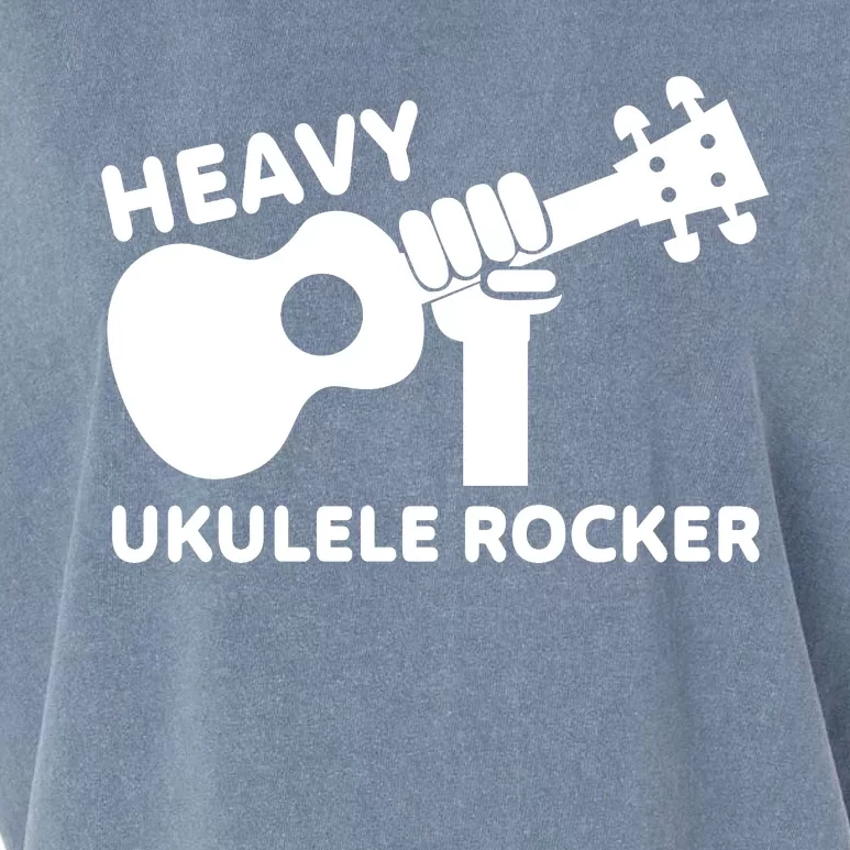 Heavy Ukulele Rocker Musical Instrument Acoustic Guitar Garment-Dyed Women's Muscle Tee