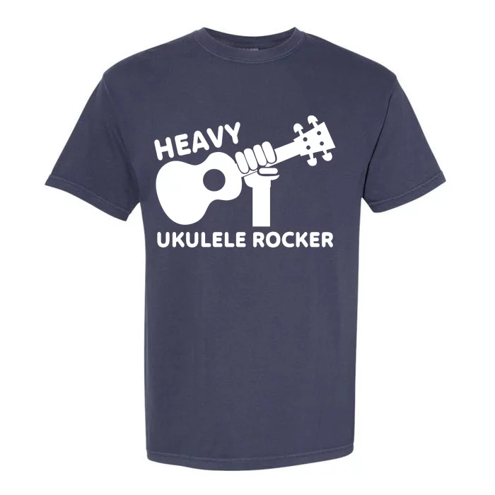 Heavy Ukulele Rocker Musical Instrument Acoustic Guitar Garment-Dyed Heavyweight T-Shirt