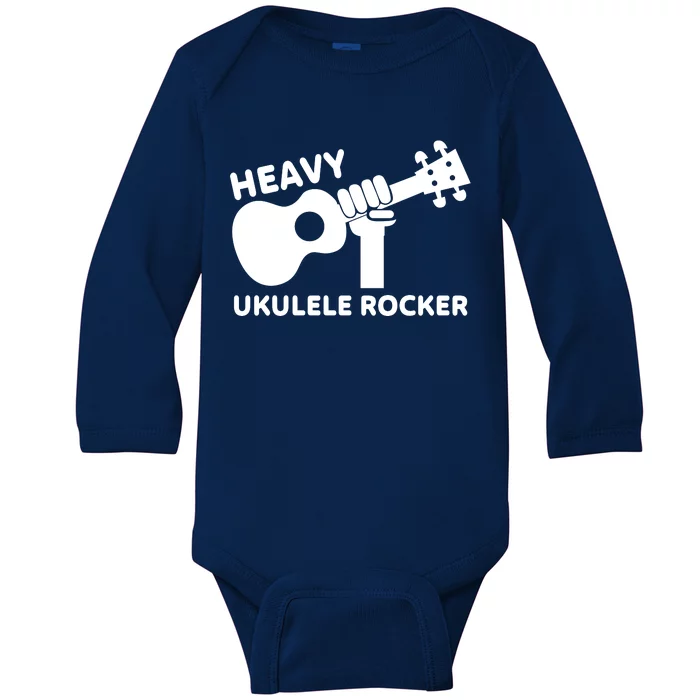 Heavy Ukulele Rocker Musical Instrument Acoustic Guitar Baby Long Sleeve Bodysuit