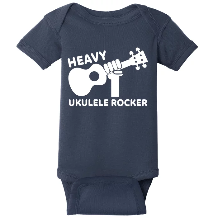 Heavy Ukulele Rocker Musical Instrument Acoustic Guitar Baby Bodysuit