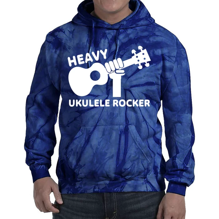 Heavy Ukulele Rocker Musical Instrument Acoustic Guitar Tie Dye Hoodie