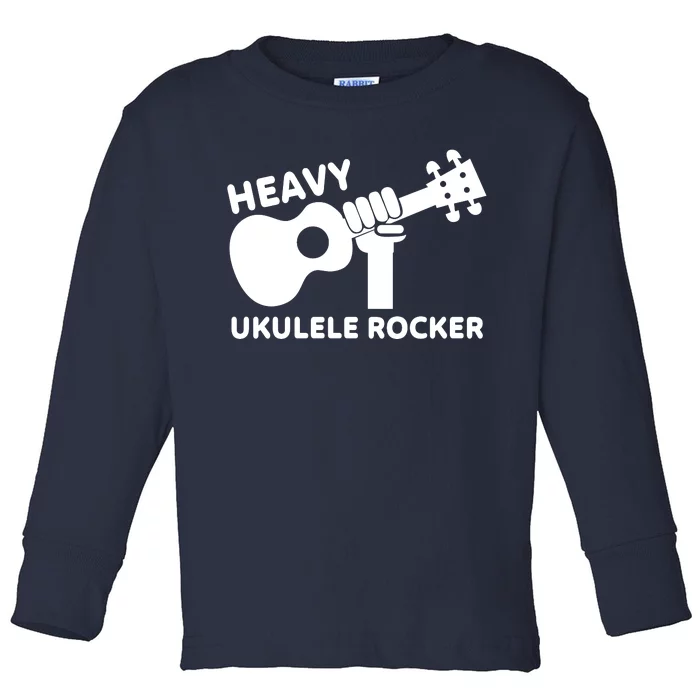 Heavy Ukulele Rocker Musical Instrument Acoustic Guitar Toddler Long Sleeve Shirt