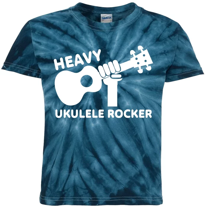 Heavy Ukulele Rocker Musical Instrument Acoustic Guitar Kids Tie-Dye T-Shirt