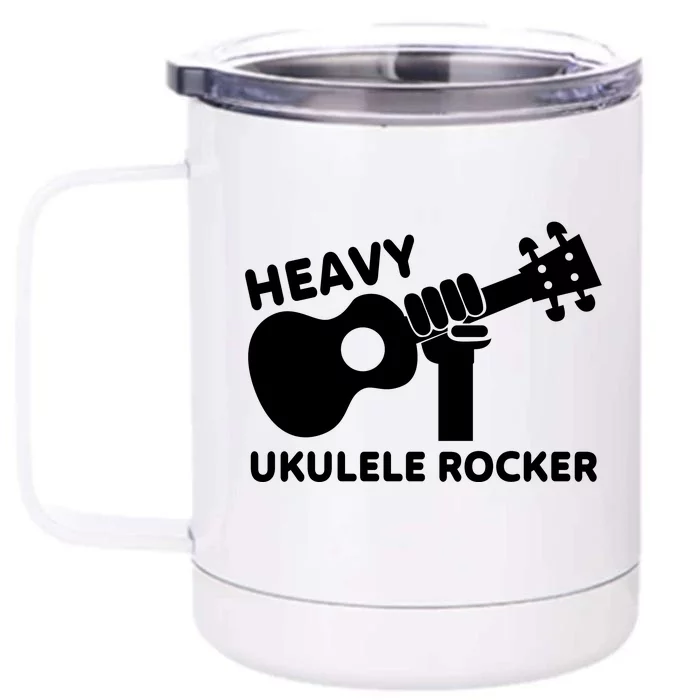 Heavy Ukulele Rocker Musical Instrument Acoustic Guitar Front & Back 12oz Stainless Steel Tumbler Cup