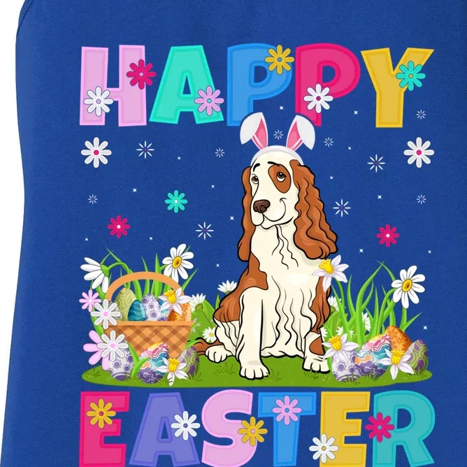 Happy Easter Bunny Cocker Spaniel Dog Easter Sunday Cute Gift Women's Racerback Tank