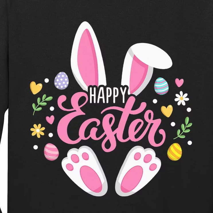 Happy Easter Bunny Easter Egg Hunt Squad Easter Tall Long Sleeve T-Shirt