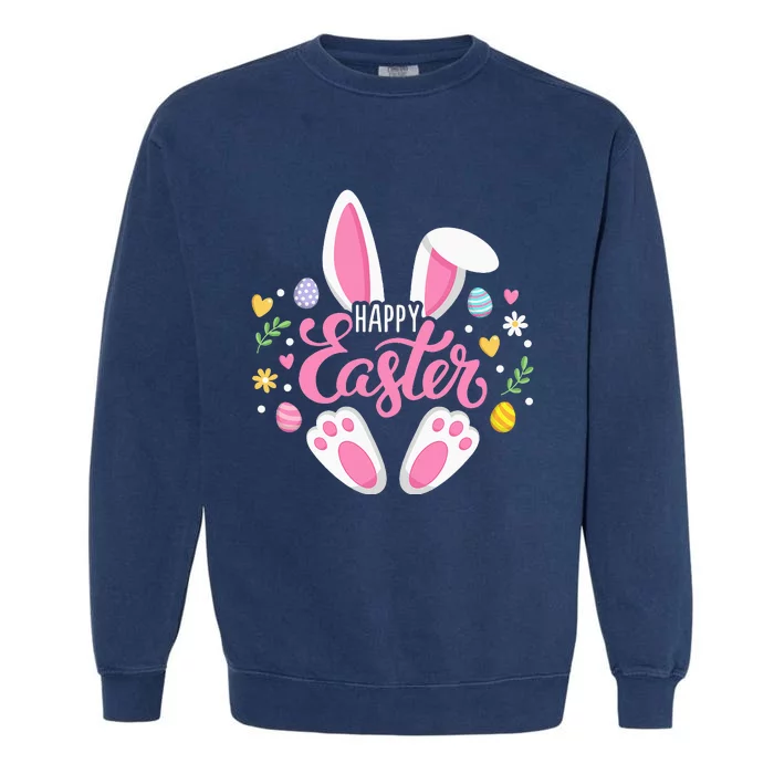 Happy Easter Bunny Easter Egg Hunt Squad Easter Garment-Dyed Sweatshirt