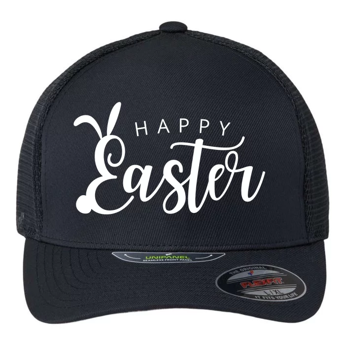 Happy Easter Bunny Holiday Flexfit Unipanel Trucker Cap