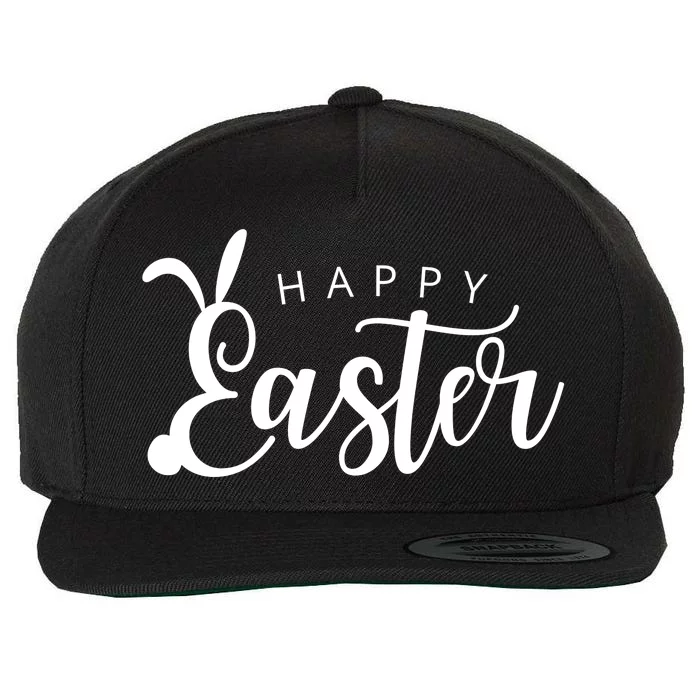 Happy Easter Bunny Holiday Wool Snapback Cap