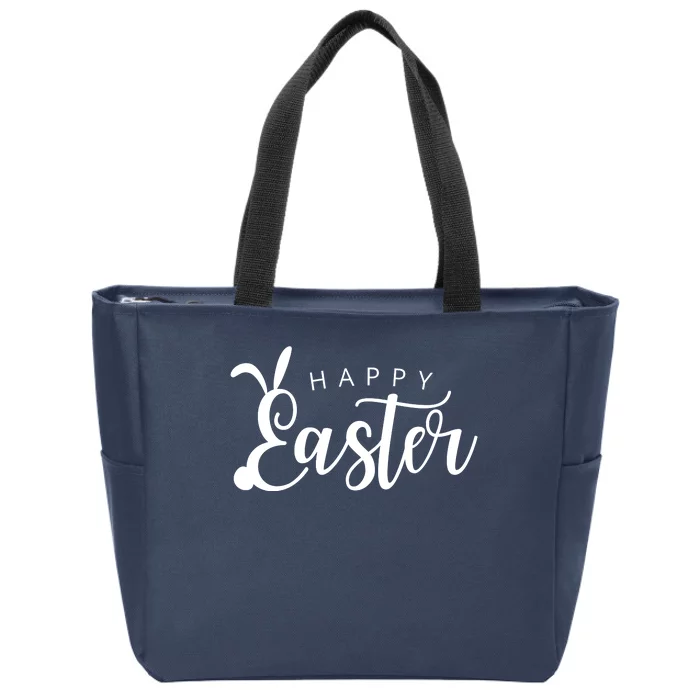 Happy Easter Bunny Holiday Zip Tote Bag