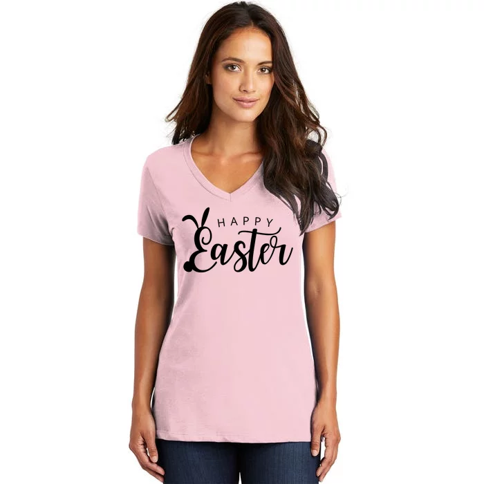 Happy Easter Bunny Holiday Women's V-Neck T-Shirt