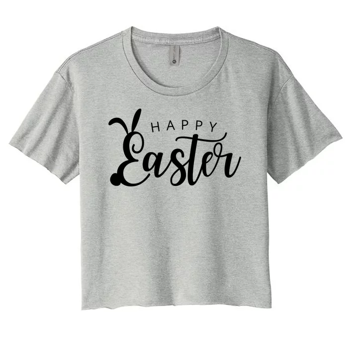 Happy Easter Bunny Holiday Women's Crop Top Tee