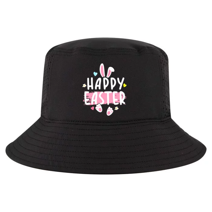 Happy Easter Bunny Rabbit Face Funny Easter Day Women Cool Comfort Performance Bucket Hat