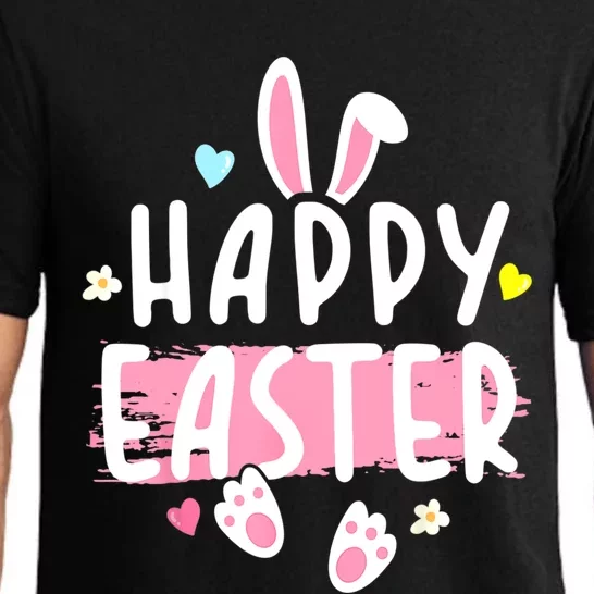 Happy Easter Bunny Rabbit Face Funny Easter Day Women Pajama Set