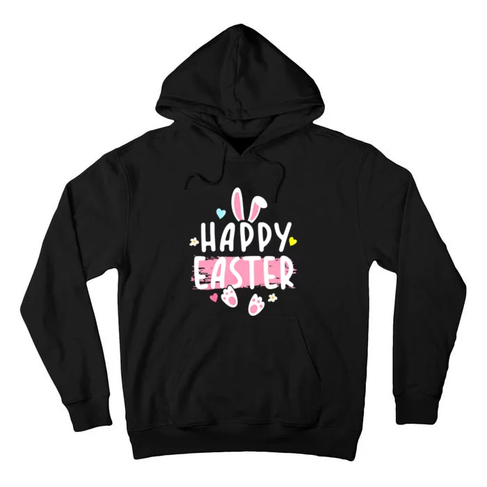 Happy Easter Bunny Rabbit Face Funny Easter Day Women Tall Hoodie