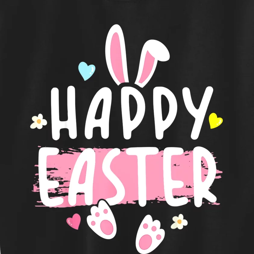 Happy Easter Bunny Rabbit Face Funny Easter Day Women Kids Sweatshirt