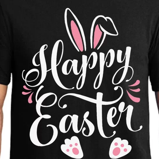 Happy Easter Bunny Rabbit Face Funny Easter Day Women Pajama Set