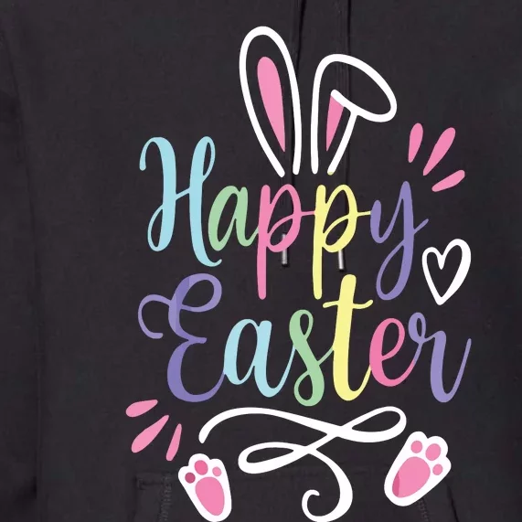 Happy Easter Bunny Rabbit Face Funny Easter Day Premium Hoodie