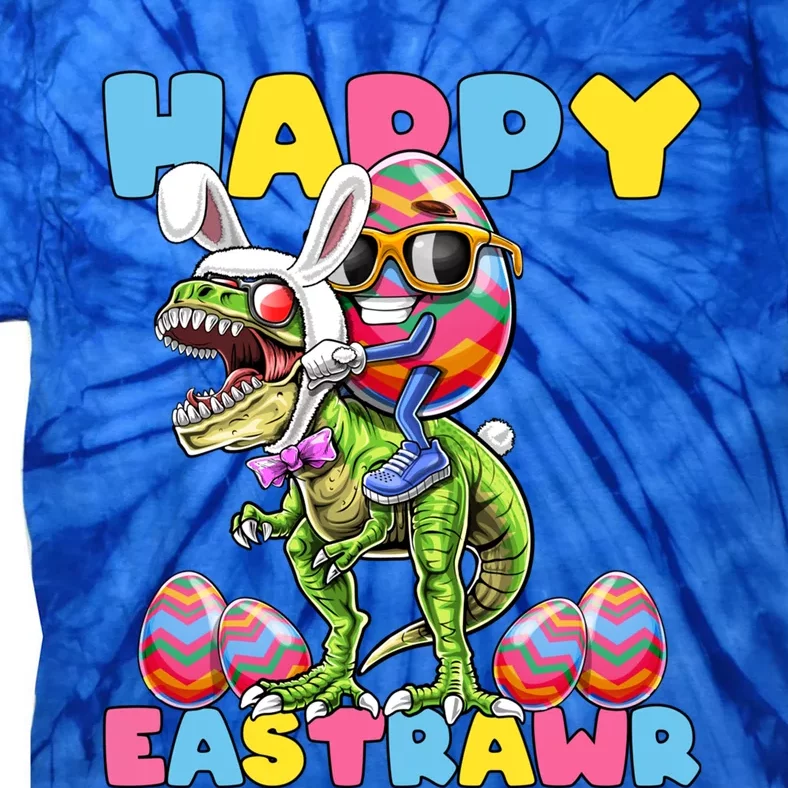 Happy Easter Bunny Dinosaur Egg Rabbit Ears Costume Gift Tie-Dye T-Shirt