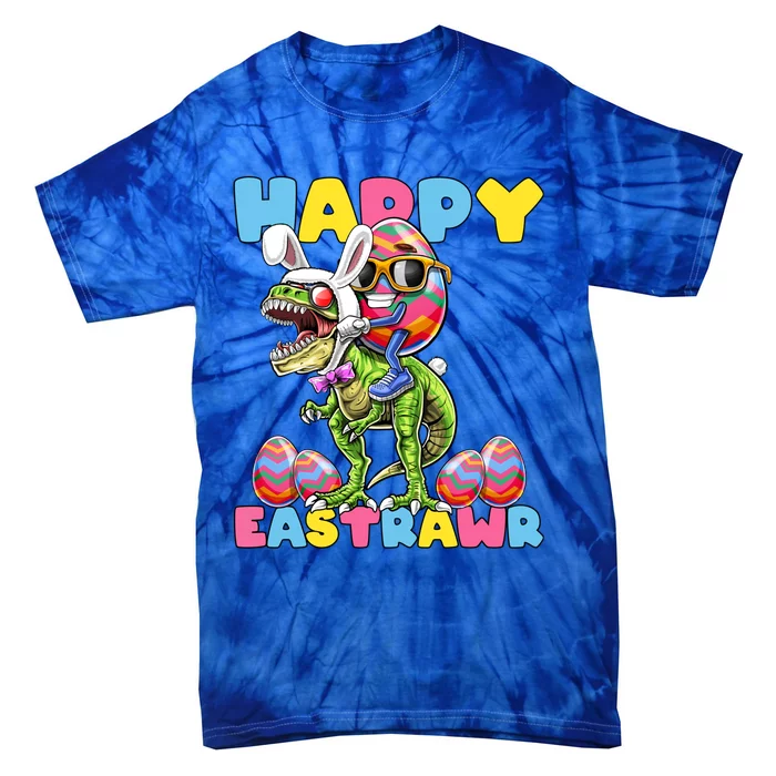 Happy Easter Bunny Dinosaur Egg Rabbit Ears Costume Gift Tie-Dye T-Shirt