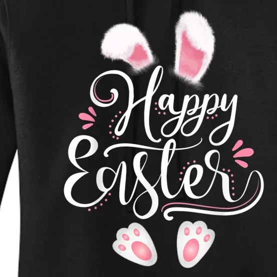 Happy Easter Bunny Rabbit Face Funny Easter Day Women's Pullover Hoodie