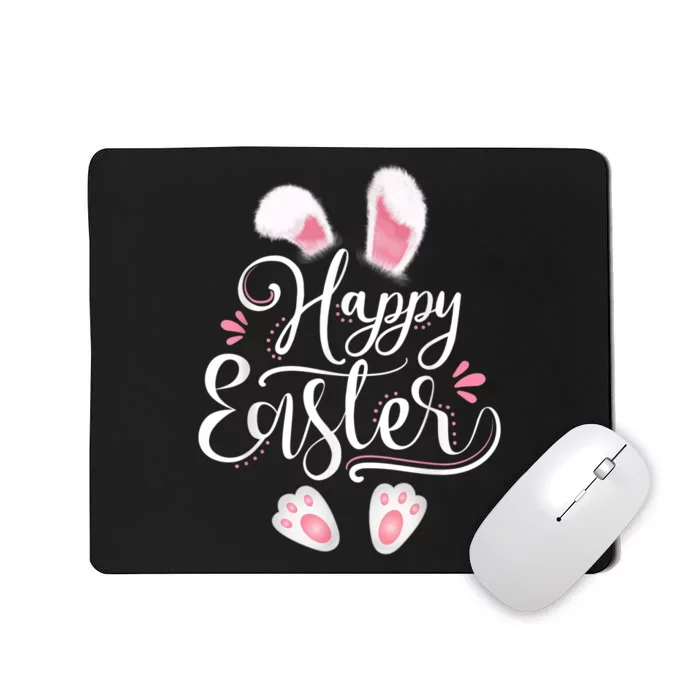 Happy Easter Bunny Rabbit Face Funny Easter Day Mousepad