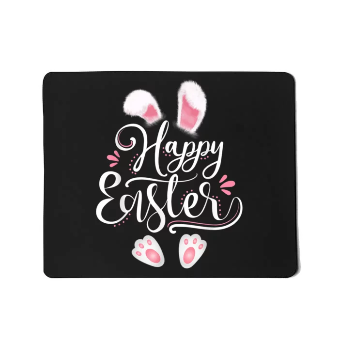 Happy Easter Bunny Rabbit Face Funny Easter Day Mousepad