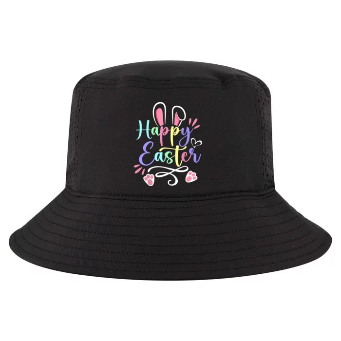 Happy Easter Bunny Rabbit Face Funny Easter Day Cool Comfort Performance Bucket Hat