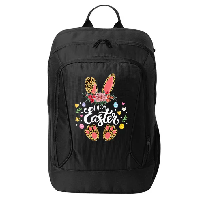 Happy Easter Bunny Leopard Easter Egg Hunt Squad Easter Day City Backpack