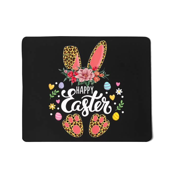 Happy Easter Bunny Leopard Easter Egg Hunt Squad Easter Day Mousepad