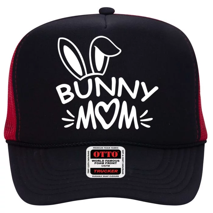 Happy Easter Bunny Mom Mama Rabbit Whisperer Gift High Crown Mesh Trucker Hat