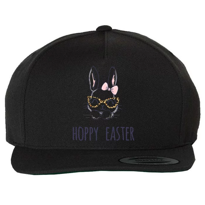 Hoppy Easter Bunny With Cheetah Glasses For The Mom Gift Wool Snapback Cap