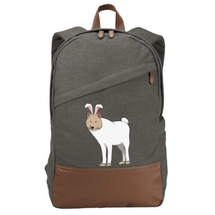 Happy Easter Bunny Wolf Bunny Rabbit Costume Cotton Canvas Backpack