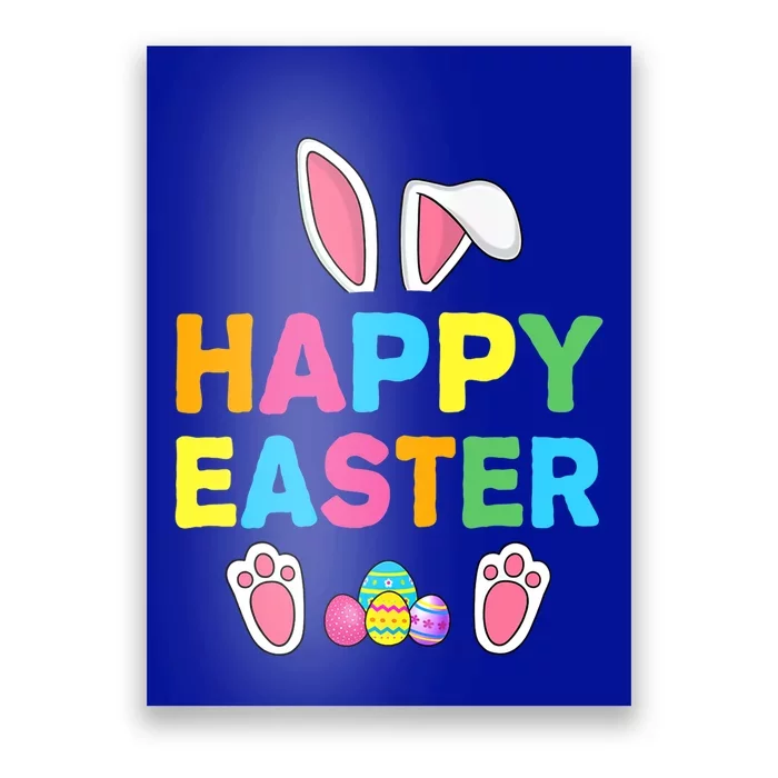 Happy Easter Bunny Rabbit Face Funny Easter Day Gift Poster