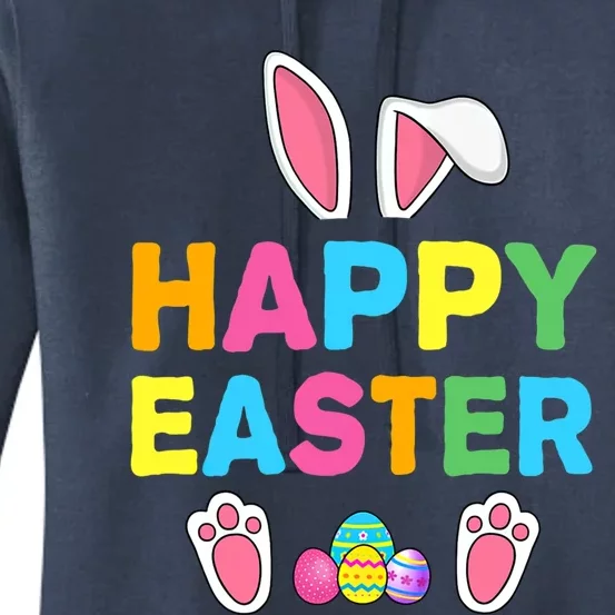 Happy Easter Bunny Rabbit Face Funny Easter Day Gift Women's Pullover Hoodie