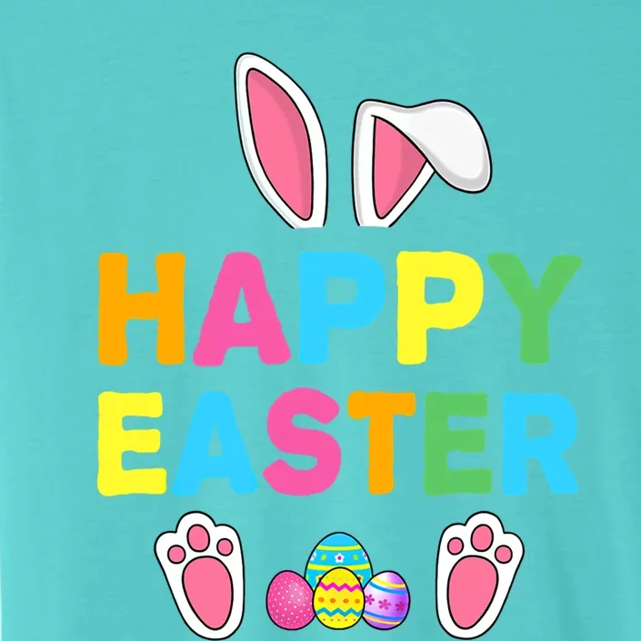 Happy Easter Bunny Rabbit Face Funny Easter Day Gift ChromaSoft Performance T-Shirt